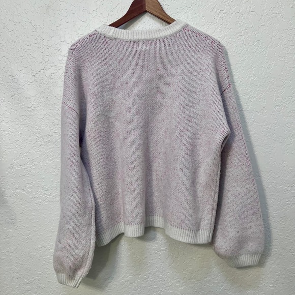 A New Day Womens XL Cherry Ciao Ciao Graphic Pullover Sweater Red Marled Knit - Picture 6 of 6